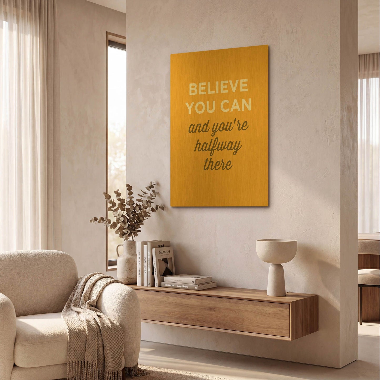 'Believe You Can' By GraphINC Gold Metal Wall Art