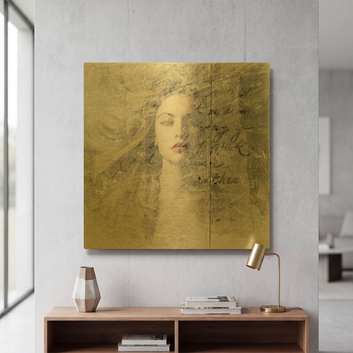 'Blown Away' By GraphINC Gold Metal Wall Art