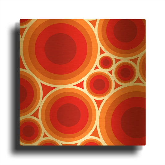 'Circles 1' By GraphINC Gold Metal Wall Art