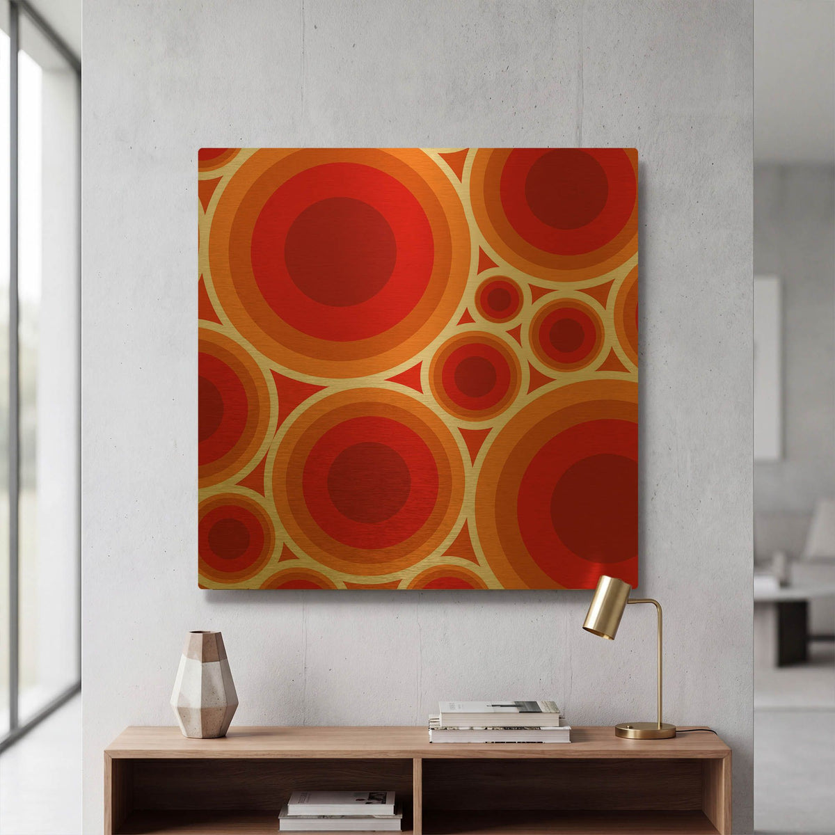 'Circles 1' By GraphINC Gold Metal Wall Art