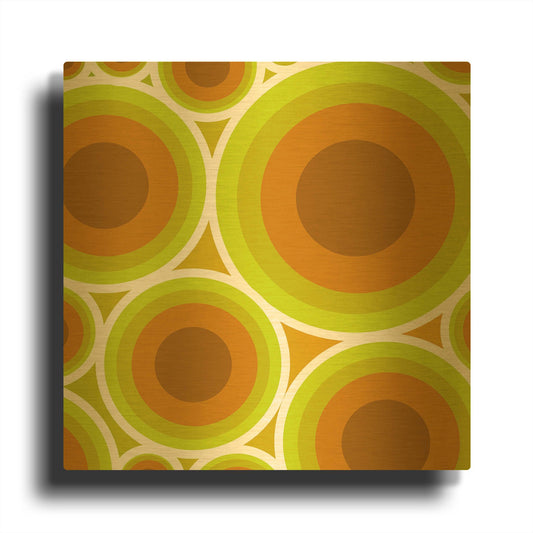 'Circles 2' By GraphINC Gold Metal Wall Art