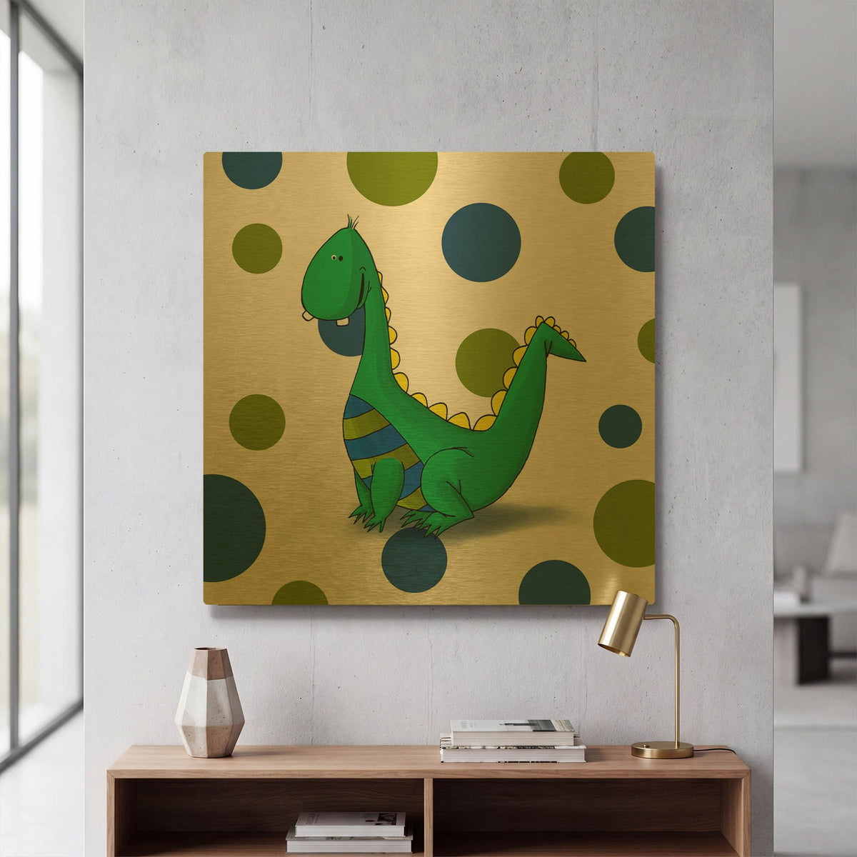 'Dragon' By GraphINC Gold Metal Wall Art