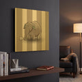 'Elephant Brown' By GraphINC Gold Metal Wall Art