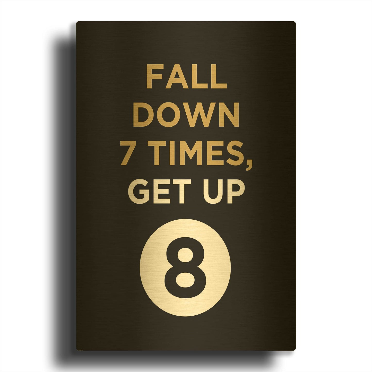 'Fall Down' By GraphINC Gold Metal Wall Art