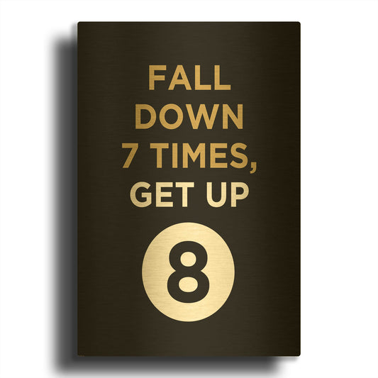 'Fall Down' By GraphINC Gold Metal Wall Art