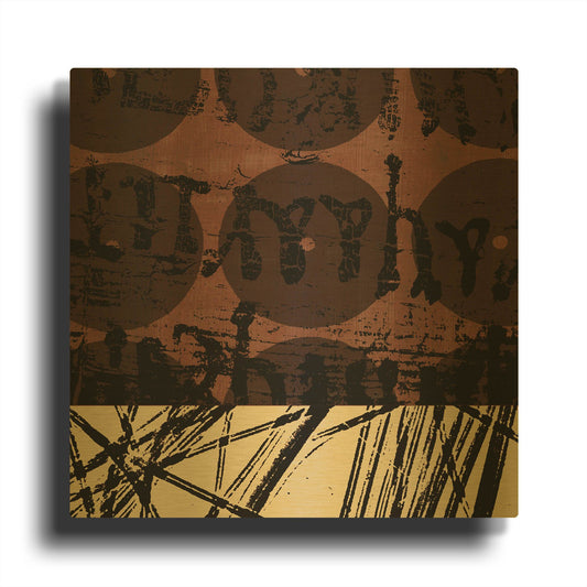 'Fibers 1' By GraphINC Gold Metal Wall Art