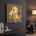 'Flower I' By GraphINC Gold Metal Wall Art