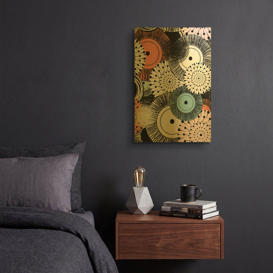 'Flowers and Design' By GraphINC Gold Metal Wall Art