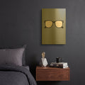 'Glasses' By GraphINC Gold Metal Wall Art