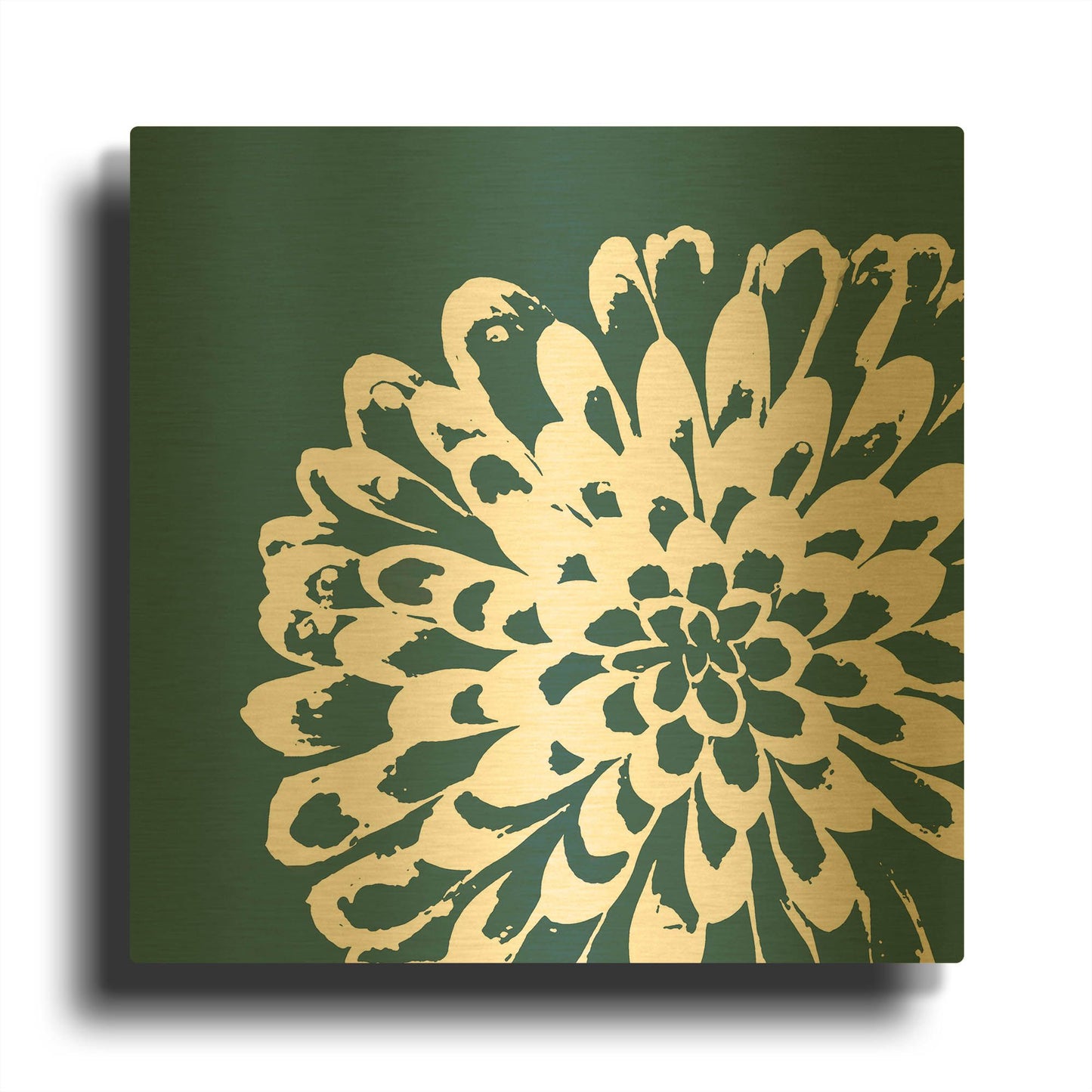 'Graphic Flower 1' By GraphINC Gold Metal Wall Art