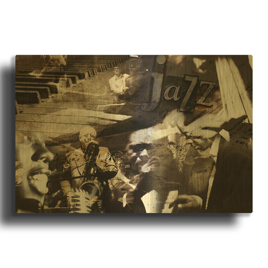 'Jazz' By GraphINC Gold Metal Wall Art