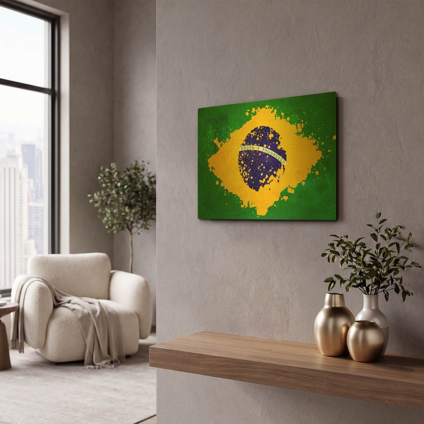 'Brazil' By LUXE Gold Metal Wall Art