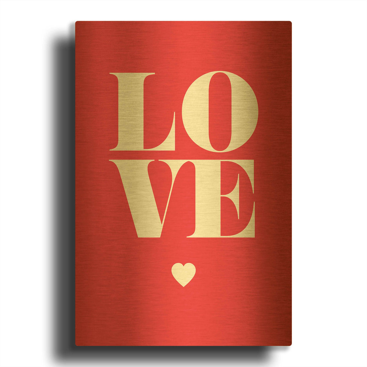 'Love' By GraphINC Gold Metal Wall Art