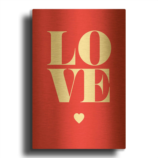 'Love' By GraphINC Gold Metal Wall Art
