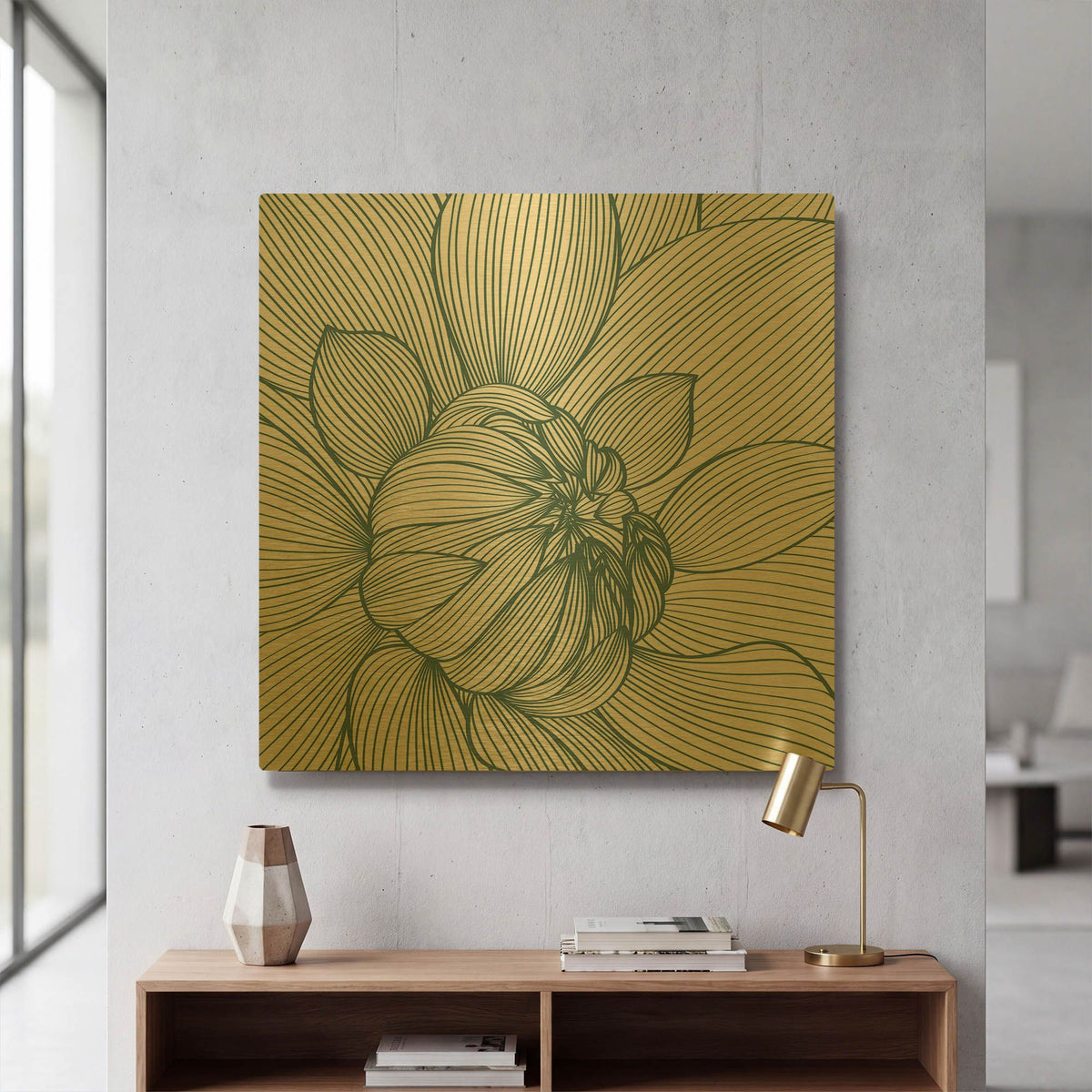 'Myrrhis Odorata I' By GraphINC Gold Metal Wall Art