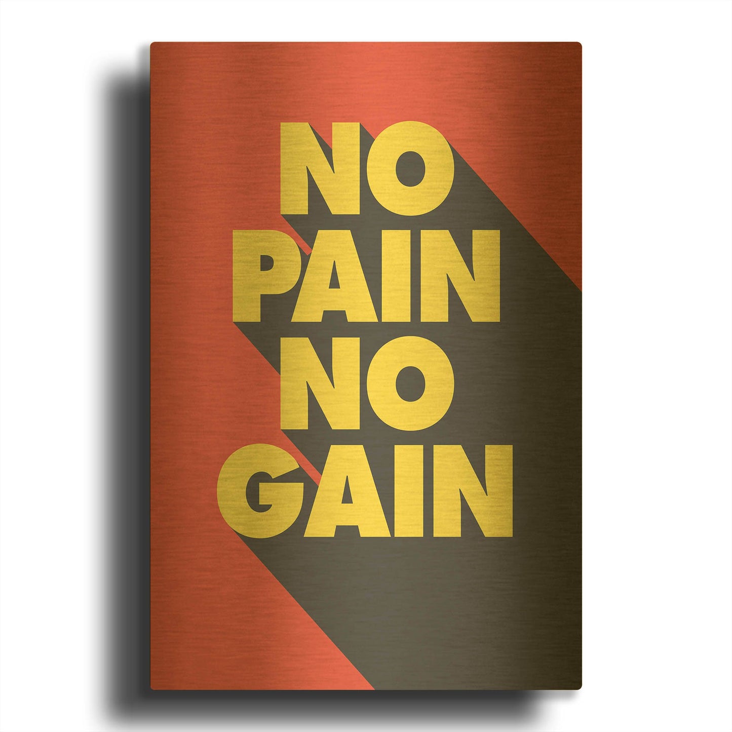 'No Pain No Gain' By GraphINC Gold Metal Wall Art
