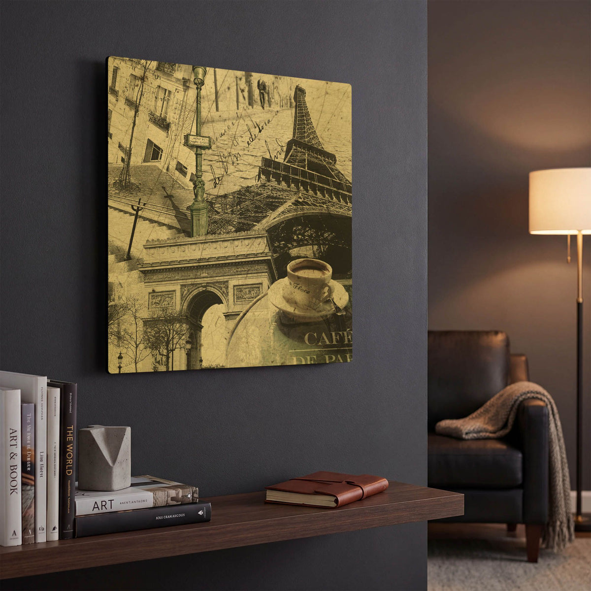'Paris' By GraphINC Gold Metal Wall Art