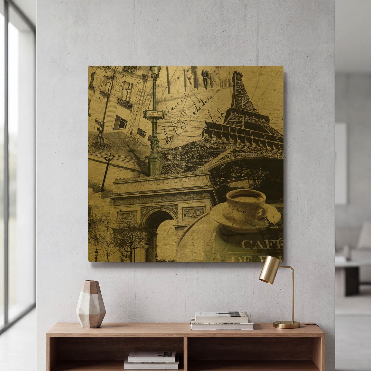 'Paris' By GraphINC Gold Metal Wall Art