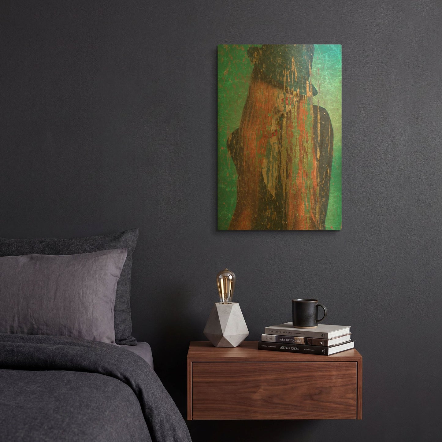 'Red Hair' By GraphINC Gold Metal Wall Art