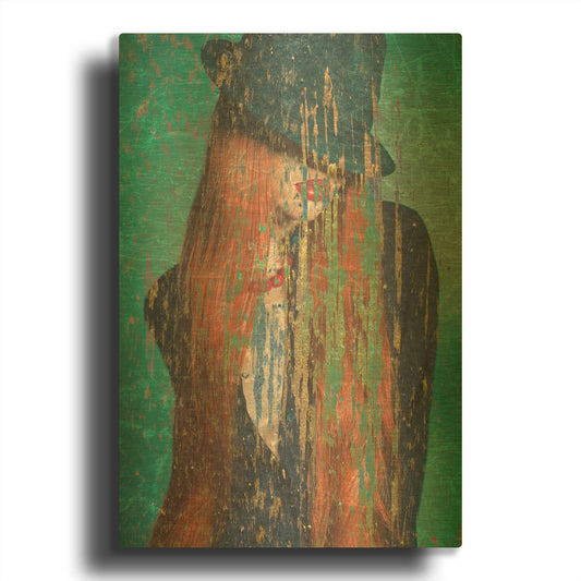 'Red Hair' By GraphINC Gold Metal Wall Art