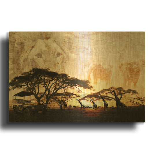 'Savanna' By GraphINC Gold Metal Wall Art