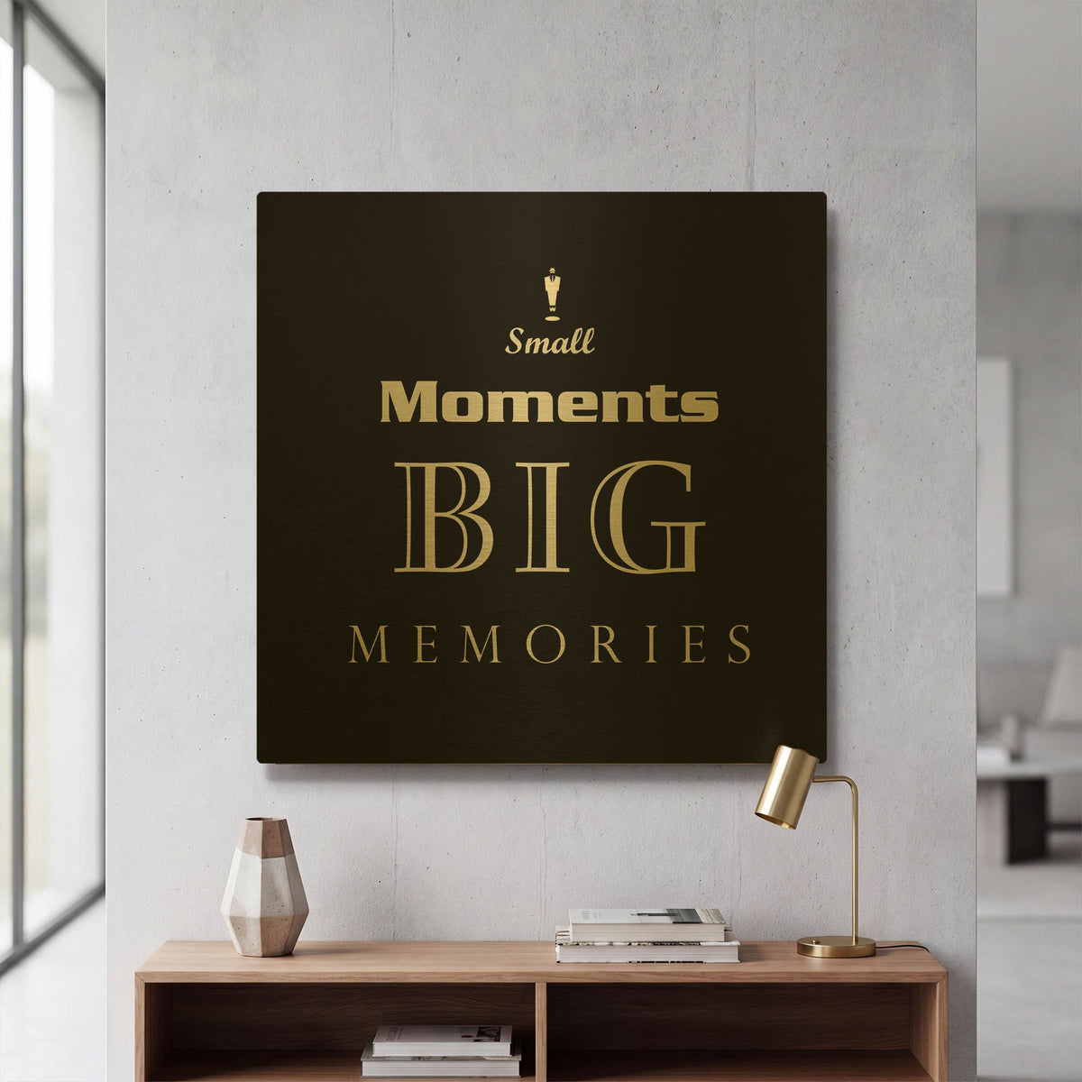 'Small Moments' By GraphINC Gold Metal Wall Art