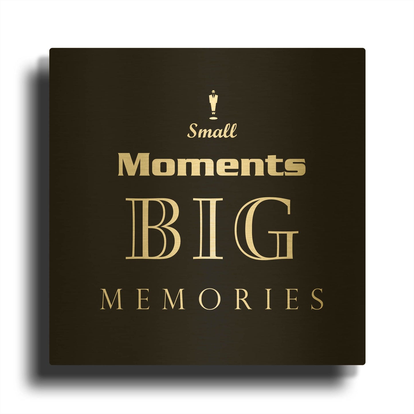 'Small Moments' By GraphINC Gold Metal Wall Art