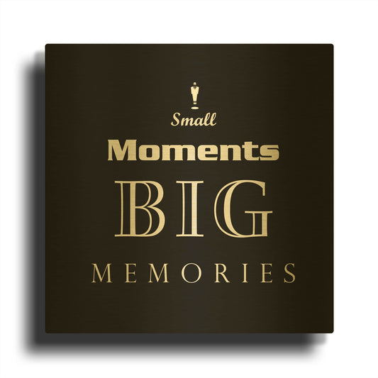 'Small Moments' By GraphINC Gold Metal Wall Art