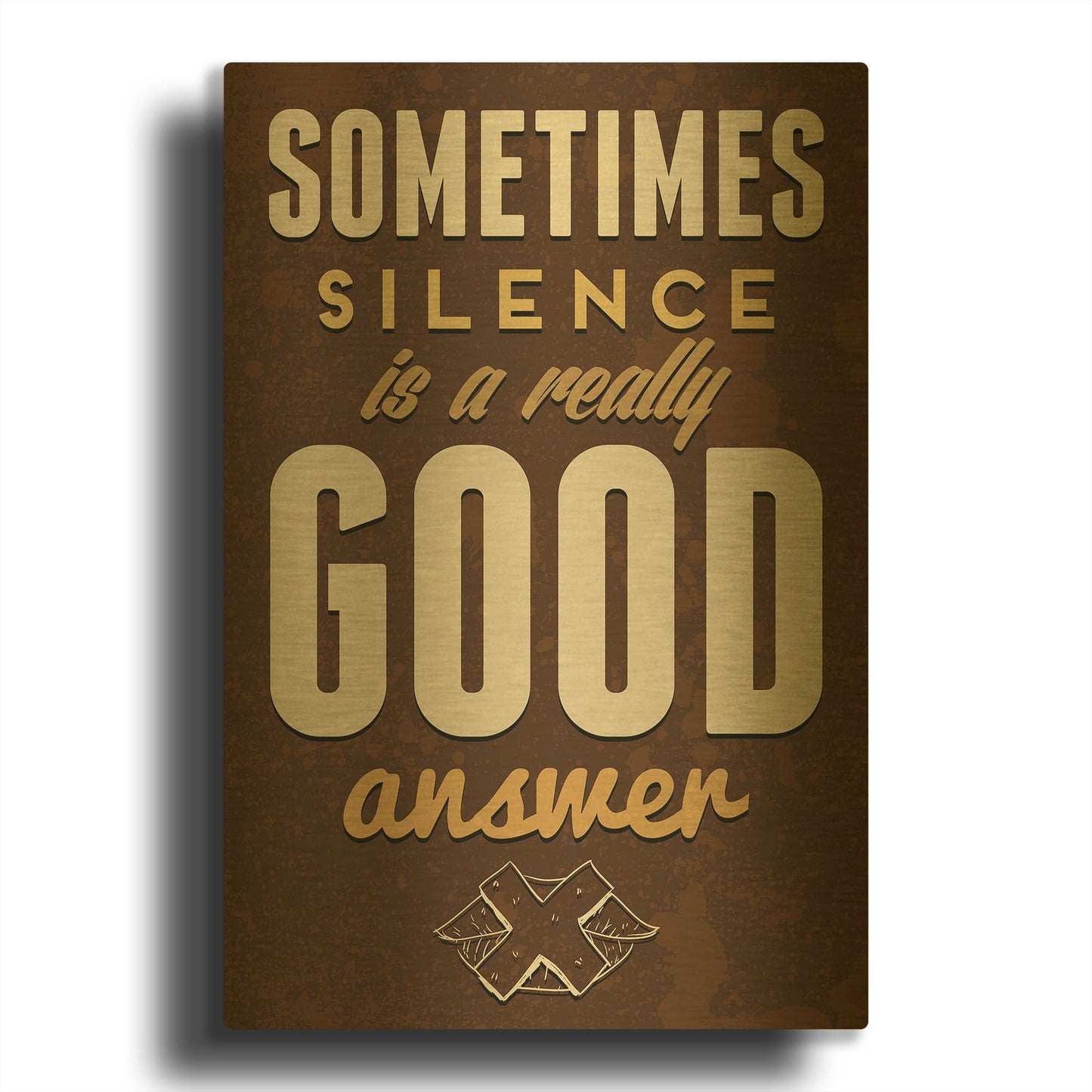 'Sometimes' By GraphINC Gold Metal Wall Art
