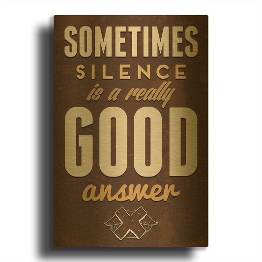 'Sometimes' By GraphINC Gold Metal Wall Art