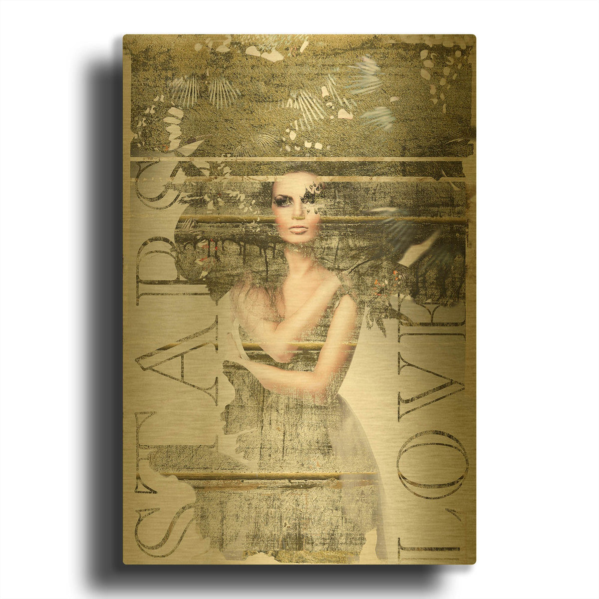 'Star Lovers' By GraphINC Gold Metal Wall Art