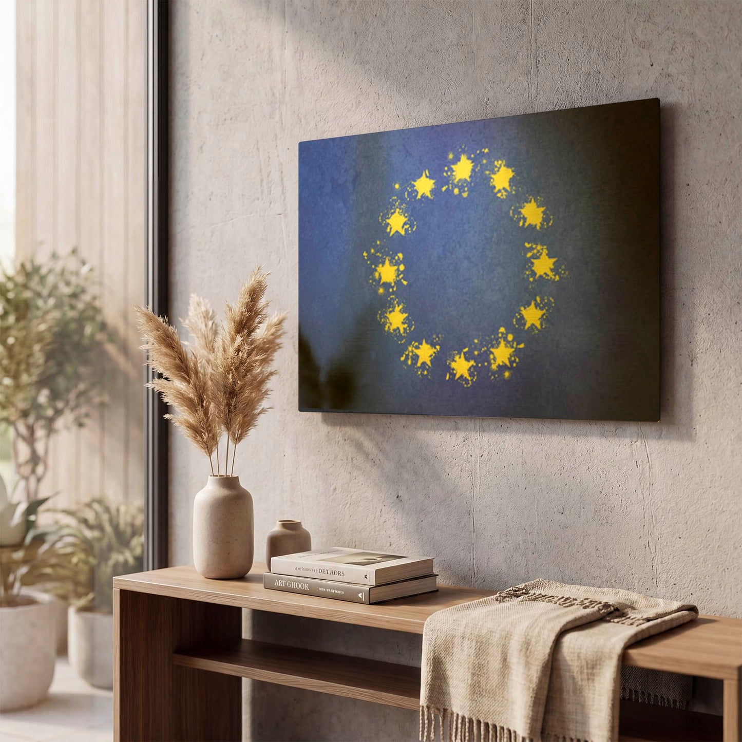 'European Union' By LUXE Gold Metal Wall Art