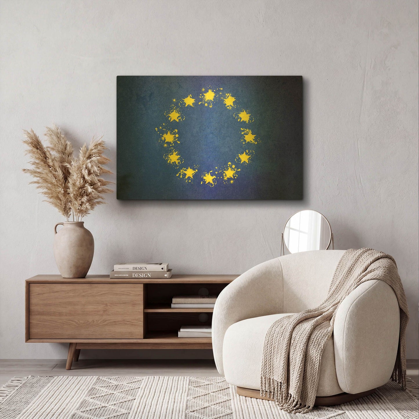 'European Union' By LUXE Gold Metal Wall Art