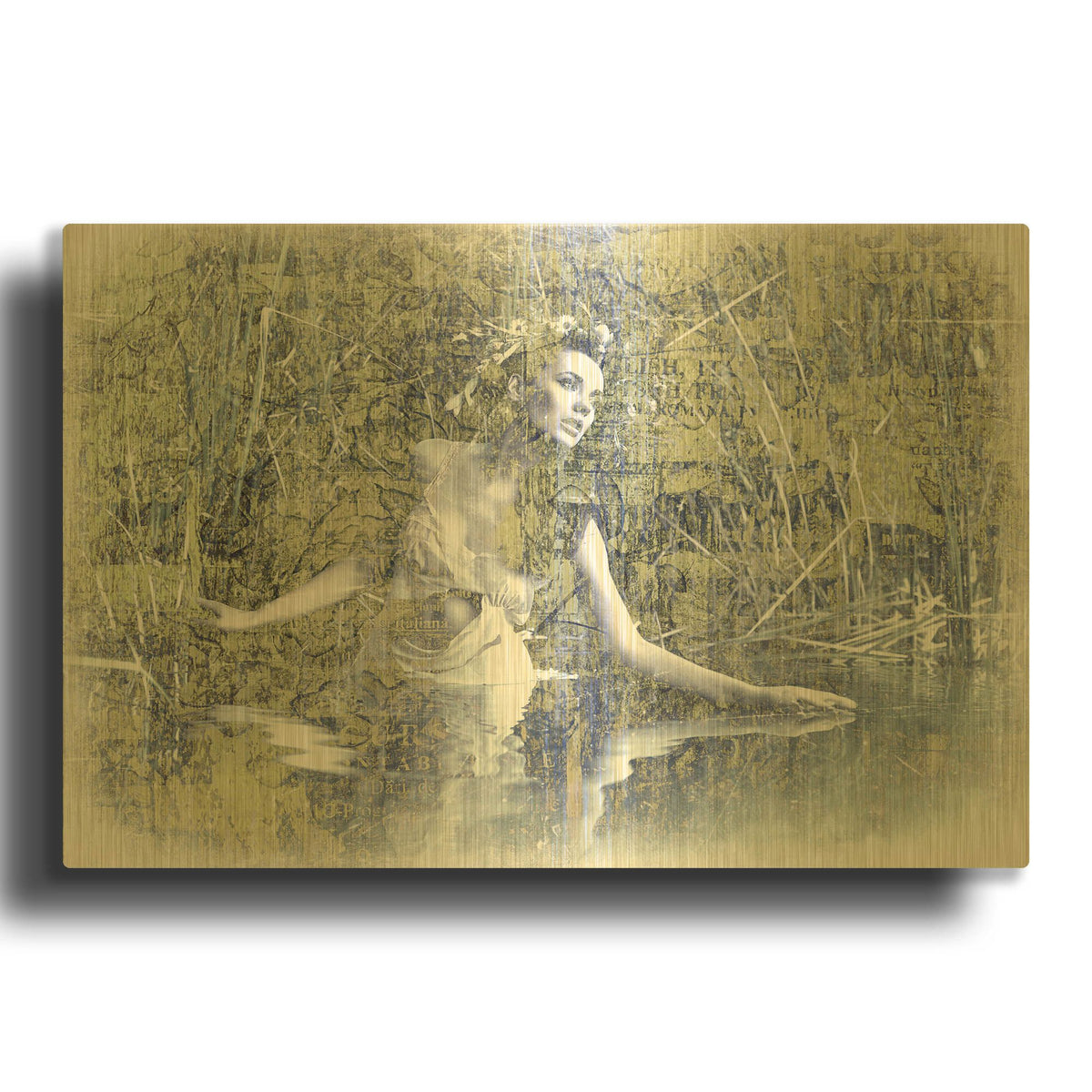 'Swan Lake' By GraphINC Gold Metal Wall Art