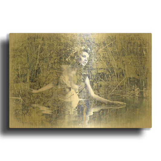 'Swan Lake' By GraphINC Gold Metal Wall Art