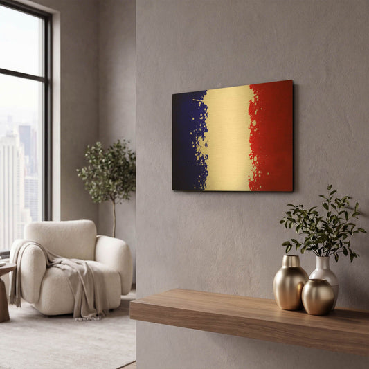 'France' By LUXE Gold Metal Wall Art