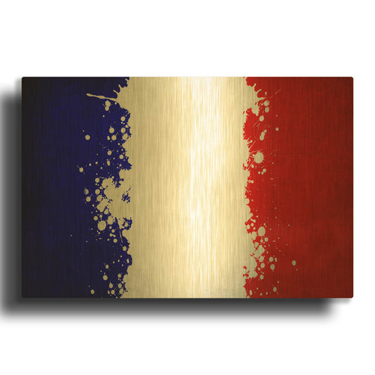 'France' By LUXE Gold Metal Wall Art