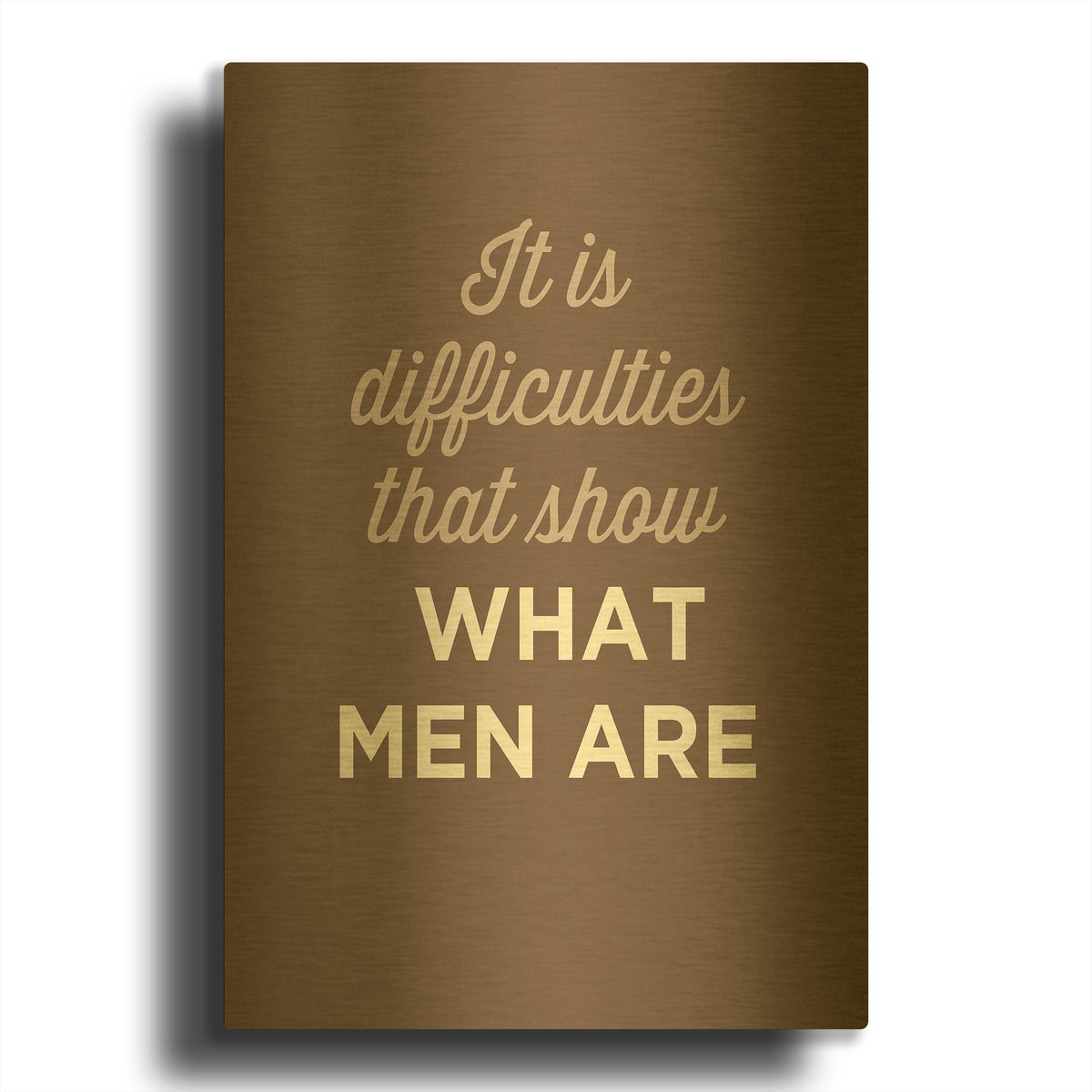'What Men Are' By GraphINC Gold Metal Wall Art