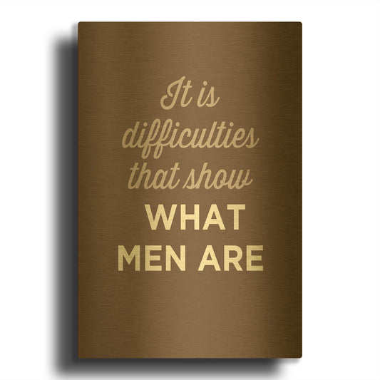 'What Men Are' By GraphINC Gold Metal Wall Art