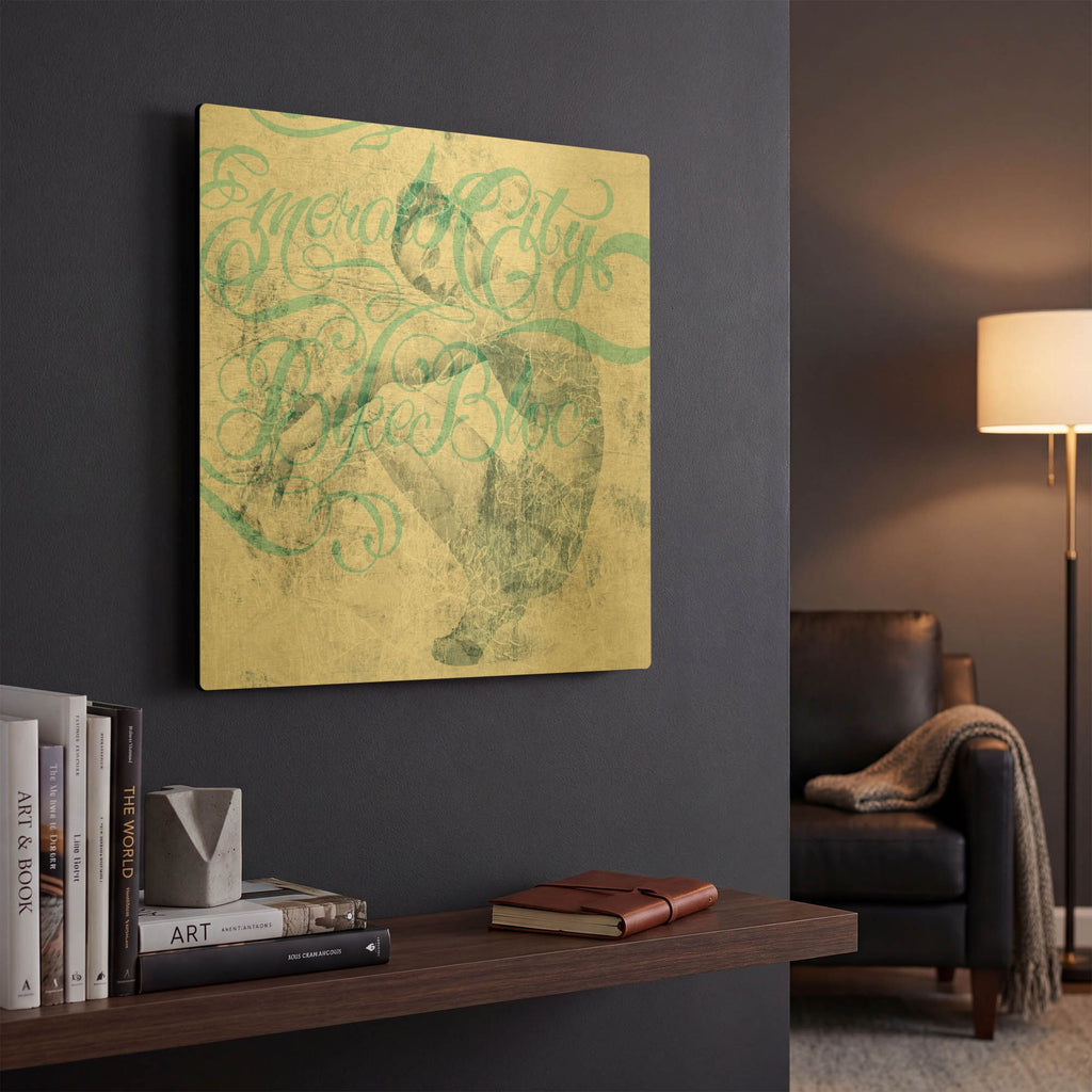 'What’s Up' By GraphINC Gold Metal Wall Art