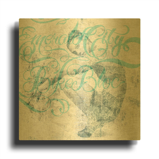 'What’s Up' By GraphINC Gold Metal Wall Art