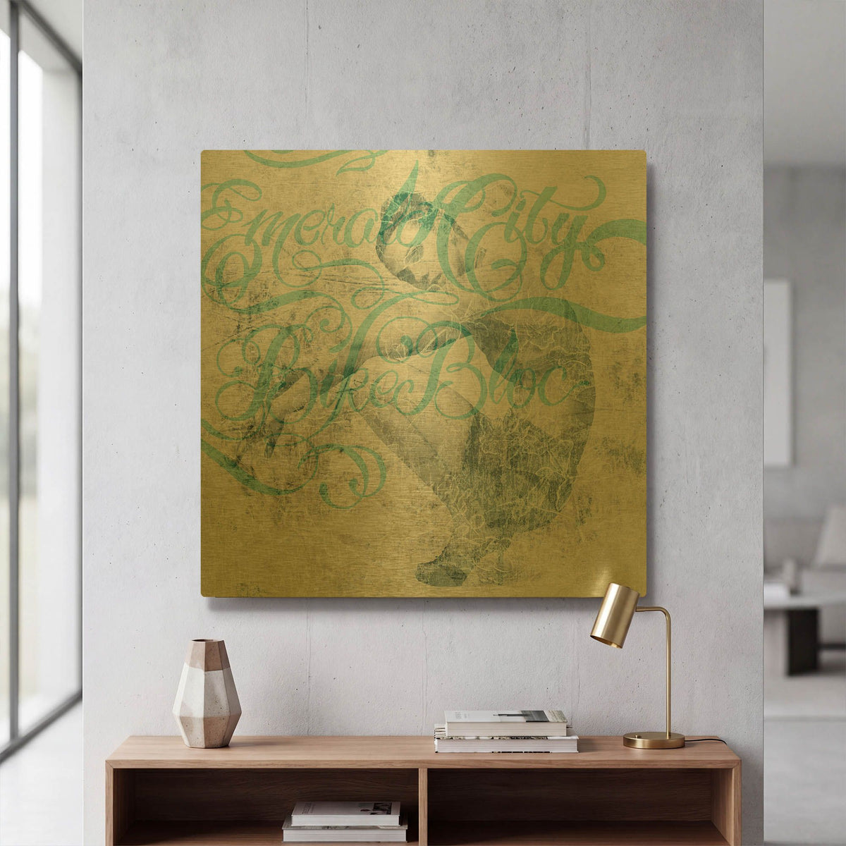 'What’s Up' By GraphINC Gold Metal Wall Art