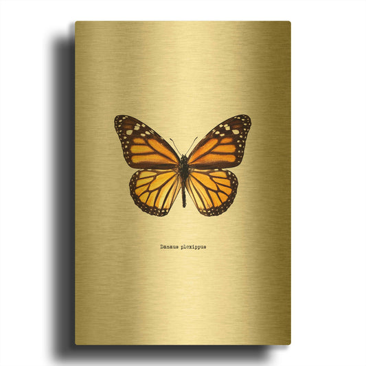 'Yellow Butterfly' By GraphINC Gold Metal Wall Art