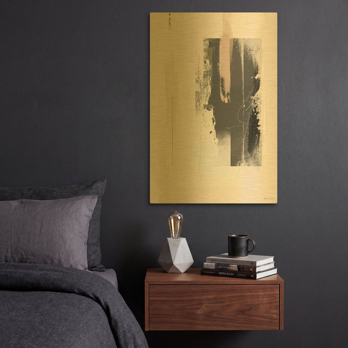 'Free Spirit' By Green Lili Gold Metal Wall Art