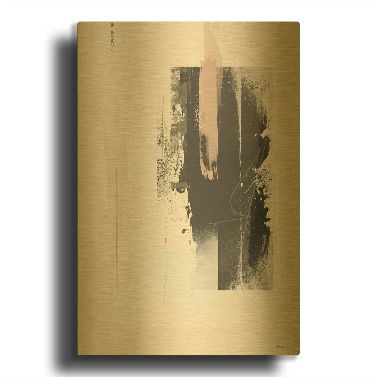 'Free Spirit' By Green Lili Gold Metal Wall Art