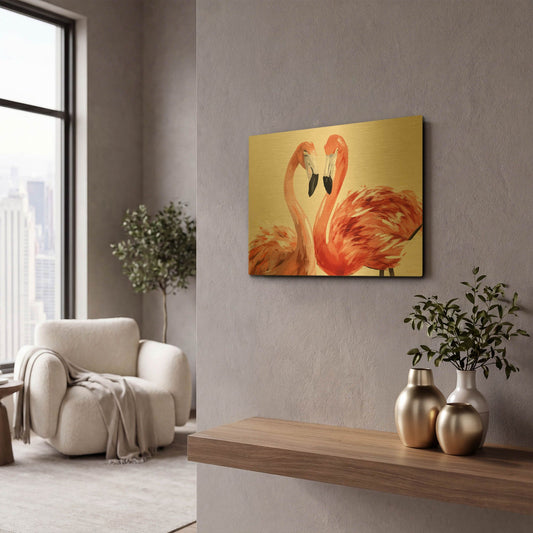 'Strike a Pose' By Green Lili Gold Metal Wall Art
