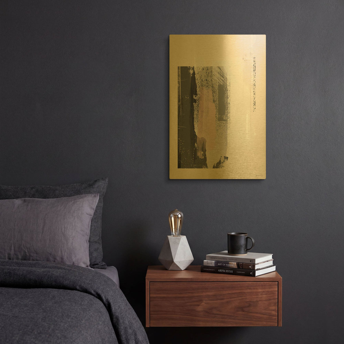 'Way Out' By Green Lili Gold Metal Wall Art