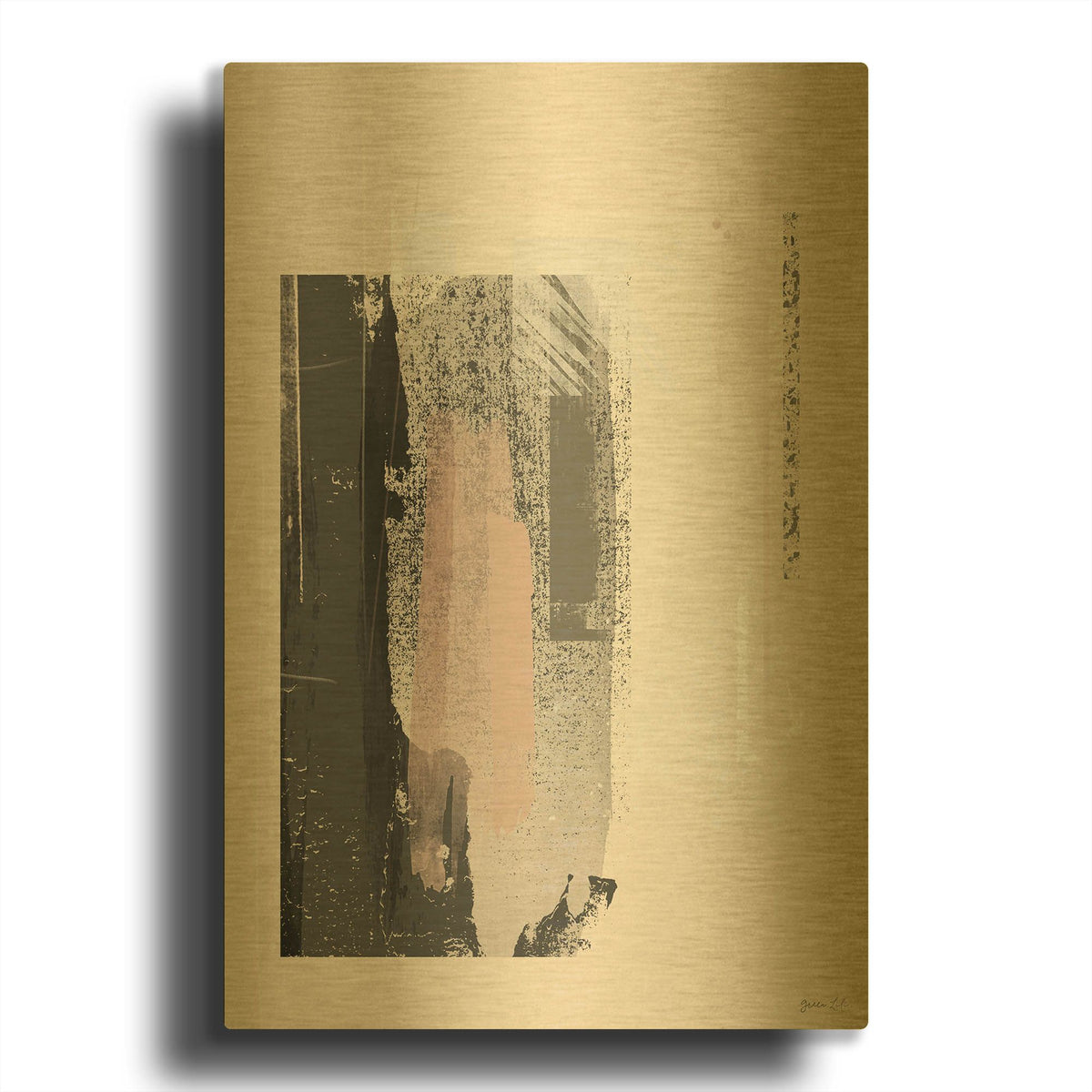 'Way Out' By Green Lili Gold Metal Wall Art
