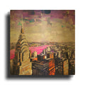 'Chrysler View' By Grey Gold Metal Wall Art