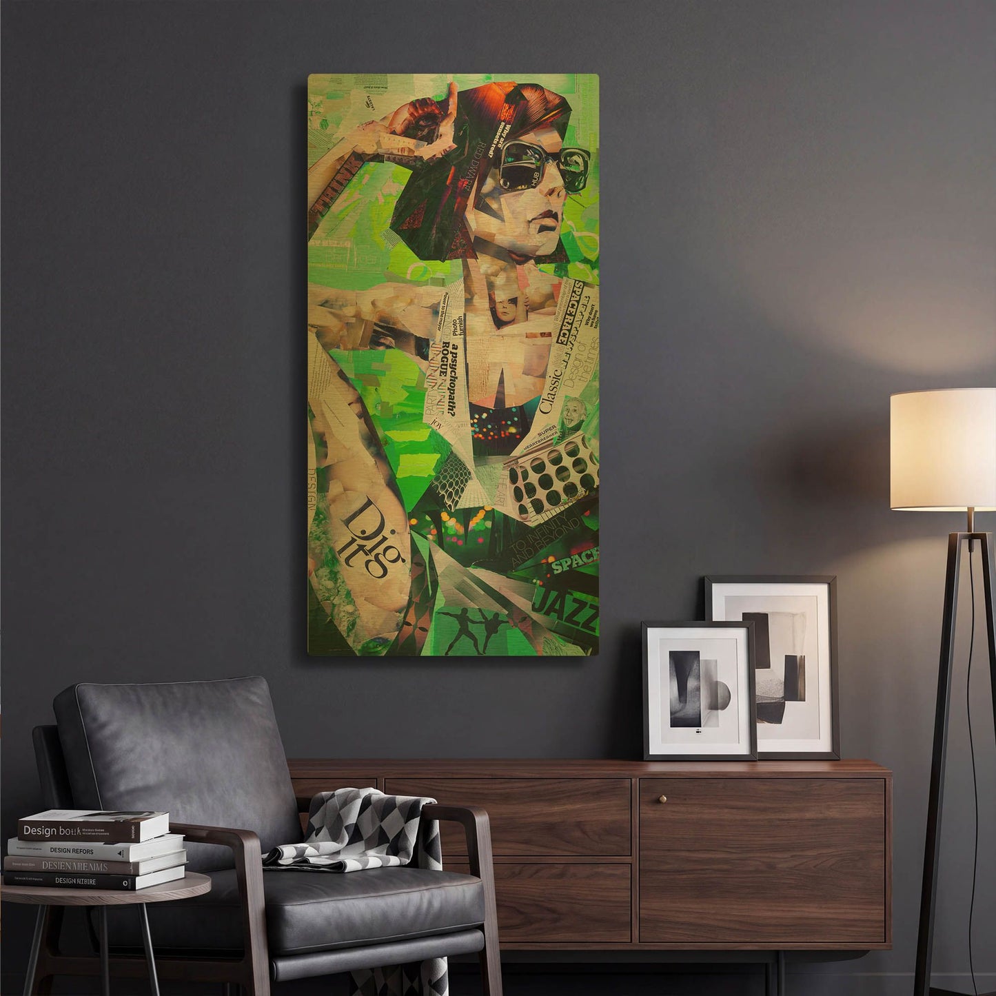 'Cool' By Grey Gold Metal Wall Art
